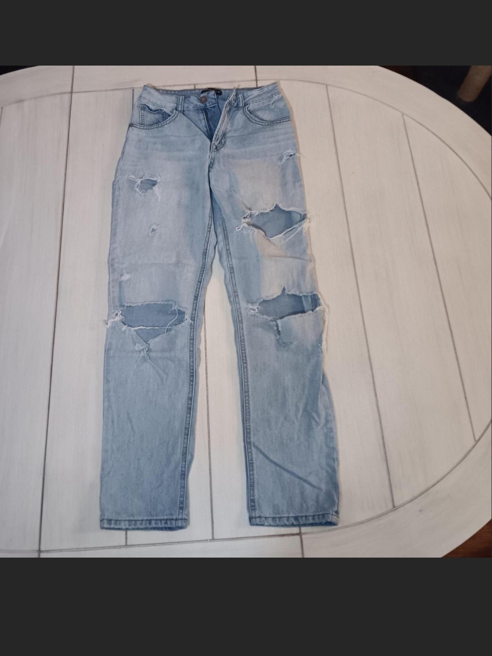 Sincerely Jules Light Blue Distressed Boyfriend Jeans